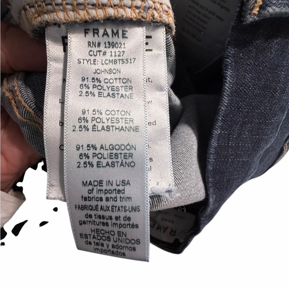 Frame Denim Le Crop Mini Boot Jeans with Hem Slits Sz 27 - Picture 12 of 13